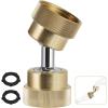 imageHibbent Garden Hose Adapter 34 Inch Swivel Brass Garden Hose Protector Dual Rotation Female to Female Brass Connector with Extra 2 WashersFemale Garden Hose Adapter