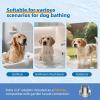 imageHibbent All Metal Dog Sprayer Attachment Set Stainless Steel Pet Shower Sprayer for Dog Washing and Bathing 4 Sprays Handheld Showerhead with Pause Mode Brass Shower Arm Diverter Valve 119quot HoseChrome