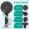 imageHibbent High Pressure 10mode Shower Head Handheld Showerhead with Adjustable Brass Joint Shower Holder 71quot Stainless Steel Hose Anticlog Nozzles Builtin Power Wash to Clean Tub ampamp Pets ChromeOil Rubbed Bronze