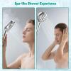 imageHibbent High Pressure 10mode Shower Head Handheld Showerhead with Adjustable Brass Joint Shower Holder 71quot Stainless Steel Hose Anticlog Nozzles Builtin Power Wash to Clean Tub ampamp Pets ChromeChrome