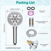 imageHibbent High Pressure 10mode Shower Head Handheld Showerhead with Adjustable Brass Joint Shower Holder 71quot Stainless Steel Hose Anticlog Nozzles Builtin Power Wash to Clean Tub ampamp Pets ChromeChrome