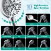 imageHibbent High Pressure 10mode Shower Head Handheld Showerhead with Adjustable Brass Joint Shower Holder 71quot Stainless Steel Hose Anticlog Nozzles Builtin Power Wash to Clean Tub ampamp Pets ChromeChrome