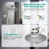 imageHibbent High Pressure 10mode Shower Head Handheld Showerhead with Adjustable Brass Joint Shower Holder 71quot Stainless Steel Hose Anticlog Nozzles Builtin Power Wash to Clean Tub ampamp Pets ChromeChrome