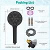 imageHibbent High Pressure 10mode Shower Head Handheld Showerhead with Adjustable Brass Joint Shower Holder 71quot Stainless Steel Hose Anticlog Nozzles Builtin Power Wash to Clean Tub ampamp Pets ChromeMatte Black