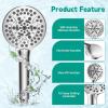 imageHibbent High Pressure 10mode Shower Head Handheld Showerhead with Adjustable Brass Joint Shower Holder 71quot Stainless Steel Hose Anticlog Nozzles Builtin Power Wash to Clean Tub ampamp Pets ChromeChrome
