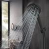 imageHibbent High Pressure 10mode Shower Head Handheld Showerhead with Adjustable Brass Joint Shower Holder 71quot Stainless Steel Hose Anticlog Nozzles Builtin Power Wash to Clean Tub ampamp Pets ChromeMatte Black