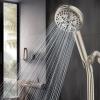 imageHibbent High Pressure 10mode Shower Head Handheld Showerhead with Adjustable Brass Joint Shower Holder 71quot Stainless Steel Hose Anticlog Nozzles Builtin Power Wash to Clean Tub ampamp Pets ChromeBrushed Nickel