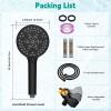 imageHibbent High Pressure 10mode Shower Head Handheld Showerhead with Adjustable Brass Joint Shower Holder 71quot Stainless Steel Hose Anticlog Nozzles Builtin Power Wash to Clean Tub ampamp Pets ChromeOil Rubbed Bronze