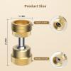 imageHibbent 2 Pack Garden Hose Adapter 34quot GHT Solid Brass Flexible Hose Connector Pipe Kink Protector with Dual Swivel Male to Female Thread2