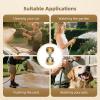 imageHibbent 2 Pack Garden Hose Adapter 34quot GHT Solid Brass Flexible Hose Connector Pipe Kink Protector with Dual Swivel Male to Female Thread2