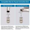 imageHibbent Faucet Adapter Kit Swivel Adapter to Connect Garden Hose  MultiThread Solid Brass Quick Connector Garden Hose Fitting 34 Inch  ChromeBrushed Nickel
