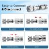 imageHibbent Faucet Adapter Kit Swivel Adapter to Connect Garden Hose  MultiThread Solid Brass Quick Connector Garden Hose Fitting 34 Inch  ChromeChrome