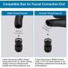 imageHibbent Faucet Adapter Kit Swivel Adapter to Connect Garden Hose  MultiThread Solid Brass Quick Connector Garden Hose Fitting 34 Inch  ChromeMatte Black