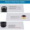 imageHibbent Faucet Adapter Kit Swivel Adapter to Connect Garden Hose  MultiThread Solid Brass Quick Connector Garden Hose Fitting 34 Inch  ChromeMatte Black