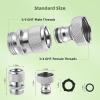 imageHibbent Garden Hose Quick Connector Solid Brass 34 Inch GHT Thread Faucet Hose Quick Connect Fitting Female and Male AdapterClassic Garden Hose Adapter with Quick Connector