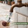 imageHibbent Garden Hose Quick Connector Solid Brass 34 Inch GHT Thread Faucet Hose Quick Connect Fitting Female and Male AdapterClassic Garden Hose Adapter with Quick Connector
