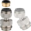 imageHibbent Faucet Adapter Kit Swivel Adapter to Connect Garden Hose  MultiThread Solid Brass Quick Connector Garden Hose Fitting 34 Inch  ChromeBrushed Nickel