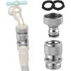 imageHibbent Garden Hose Quick Connector Solid Brass 34 Inch GHT Thread Faucet Hose Quick Connect Fitting Female and Male AdapterClassic Garden Hose Adapter with Quick Connector