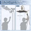 imageHibbent Upgraded 13 Shower Head Combo High Pressure 5spray Rainfall Showerhead Stainless Steel 4 Modes Handheld Spray All Metal 4way Diverter Valve Extension Arm 71 Hose and Holder ChromeBrushed Nickel