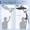 imageHibbent Upgraded 13 Shower Head Combo High Pressure 5spray Rainfall Showerhead Stainless Steel 4 Modes Handheld Spray All Metal 4way Diverter Valve Extension Arm 71 Hose and Holder ChromeMatte Black