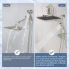 imageHibbent Upgraded 13 Shower Head Combo High Pressure 5spray Rainfall Showerhead Stainless Steel 4 Modes Handheld Spray All Metal 4way Diverter Valve Extension Arm 71 Hose and Holder ChromeBrushed Nickel