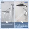 imageHibbent Upgraded 13 Shower Head Combo High Pressure 5spray Rainfall Showerhead Stainless Steel 4 Modes Handheld Spray All Metal 4way Diverter Valve Extension Arm 71 Hose and Holder ChromeChrome
