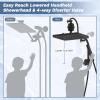imageHibbent Upgraded 13 Shower Head Combo High Pressure 5spray Rainfall Showerhead Stainless Steel 4 Modes Handheld Spray All Metal 4way Diverter Valve Extension Arm 71 Hose and Holder ChromeOil Rubbed Bronze
