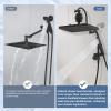 imageHibbent Upgraded 13 Shower Head Combo High Pressure 5spray Rainfall Showerhead Stainless Steel 4 Modes Handheld Spray All Metal 4way Diverter Valve Extension Arm 71 Hose and Holder ChromeOil Rubbed Bronze