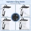 imageHibbent Upgraded 13 Shower Head Combo High Pressure 5spray Rainfall Showerhead Stainless Steel 4 Modes Handheld Spray All Metal 4way Diverter Valve Extension Arm 71 Hose and Holder ChromeOil Rubbed Bronze