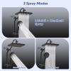imageHibbent Upgraded 13 Shower Head Combo High Pressure 5 Spray Rainfall Showerhead with 10 Spray Modes Handheld All Metal 3way Diverter Shower Arm 71 Hose and Holder Matte BlackMatte Black