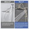 imageHibbent Upgraded 13 Shower Head Combo High Pressure 5 Spray Rainfall Showerhead with 10 Spray Modes Handheld All Metal 3way Diverter Shower Arm 71 Hose and Holder Matte BlackBrushed Nickel
