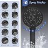 imageHibbent Upgraded 13 Shower Head Combo High Pressure 5 Spray Rainfall Showerhead with 10 Spray Modes Handheld All Metal 3way Diverter Shower Arm 71 Hose and Holder Matte BlackMatte Black
