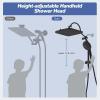 imageHibbent Upgraded 13 Shower Head Combo High Pressure 5 Spray Rainfall Showerhead with 10 Spray Modes Handheld All Metal 3way Diverter Shower Arm 71 Hose and Holder Matte BlackOil Rubbed Bronze