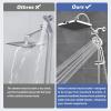 imageHibbent Upgraded 13 Shower Head Combo High Pressure 5 Spray Rainfall Showerhead with 10 Spray Modes Handheld All Metal 3way Diverter Shower Arm 71 Hose and Holder Matte BlackChrome