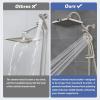 imageHibbent Upgraded 13 Shower Head Combo High Pressure 5 Spray Rainfall Showerhead with 10 Spray Modes Handheld All Metal 3way Diverter Shower Arm 71 Hose and Holder Matte BlackBrushed Nickel