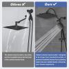 imageHibbent Upgraded 13 Shower Head Combo High Pressure 5 Spray Rainfall Showerhead with 10 Spray Modes Handheld All Metal 3way Diverter Shower Arm 71 Hose and Holder Matte BlackMatte Black