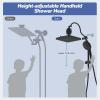 imageHibbent Upgraded 13 Shower Head Combo High Pressure 5 Spray Rainfall Showerhead with 10 Spray Modes Handheld All Metal 3way Diverter Shower Arm 71 Hose and Holder Matte BlackMatte Black