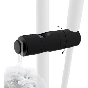 imageHibbent Adjustable Shower Head Holder for Slide Bar Universal 18525mm Handheld Showerhead Bracket Sprayer Holder with Hanging Design Bathroom Shower Replacement No Drill Installation ChromeMatte Black